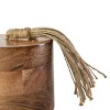 Natural Acacia Wood & Jute Salt Cellar - Foreside Home & Garden - 4 of 4