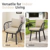 Crestlive Products Aluminum Patio Dining Chairs Outdoor Dining Armchair With Sunbrella - 4 of 4