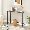Vtec Trading Black Metal Tempered Glass Console Table - 2 of 3