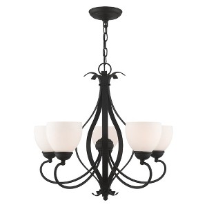 Livex Lighting Brookside 5 - Light Chandelier in  Black - 1 of 4
