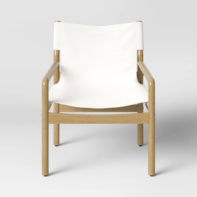 Northlake Dowel Frame Sling Accent Chair Canvas Cream - Threshold&#8482;, 4 of 9