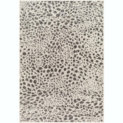 Mark & Day Olan 6'7"x9' Rectangle Woven Indoor and Outdoor Area Rugs Black/Beige: Modern Stain-Resistant Sisal Polypropylene