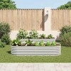 vidaXL Garden Raised Bed, Garden Planter for Flowers and, Galvanized Steel - 4 of 4