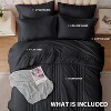 7-Piece Queen Bed-in-a-Bag - All-Season Premium Black Comforter Set with Sheets & Pillow Shams, Ultra Soft - 4 of 4