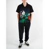 Beetlejuice Animated Characters Short Sleeve Black Adult Button-Down Shirt-XXL - 4 of 4