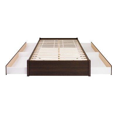 Elegant Queen 4-Drawer Wood Frame Platform Bed with Storage