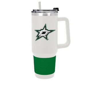 NHL Dallas Stars White Colossus Travel Mug with Team Color Silicon Gripe - 40oz - 1 of 4