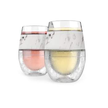 Wine Freeze Cooling Cups  Set of Two with Custom Imprint