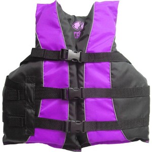 Hardcore life jacket paddle vest; Coast Guard approved Type III PFD life vest flotation device; Jet ski, wakeboard, kayak - 1 of 4