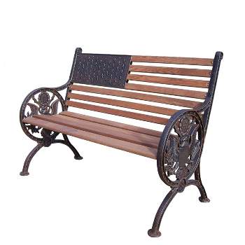 Proud American Outdoor Bench - Bronze - Oakland Living