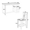 5 Piece Farmhouse Dining Table Set,Wood Counter Height Dining Table and 4 Chairs Set,Kitchen Dining Set with 3 Tier Storage Shelves-Coolbibila - 4 of 4