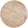 Northlight 22" Brushed White Engraved Floral Round Tri Leg Wooden Side Table - image 4 of 4