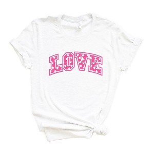 Simply Sage Market Love Varsity Hearts Short Sleeve Graphic Tee - 1 of 4