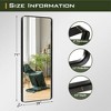 Wooakway Rectangle Metal Full Length Mirror Leaning Mirror Bathroom Vanity Mirror Accent Wall Mirror for Bedroom Living Room Gold/Black - 4 of 4