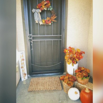 18x30 Welcome Home Coir Doormat Tan/black - Hearth & Hand™ With Magnolia  : Target