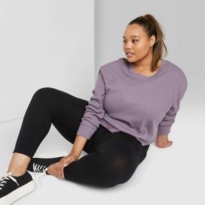 Women's High-Waisted Classic Leggings - Wild Fable™ Black - 1 of 3