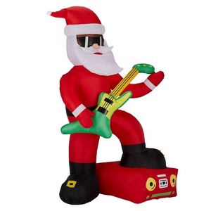 Karl Home 7.5FT Lighted Santa Playing Electric Guitar Christmas Inflatable Decoration - 1 of 1