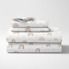 Sweet Jojo Designs Queen Sheet Set Boho Rainbow Pink Tan and Yellow 4pc - 2 of 3