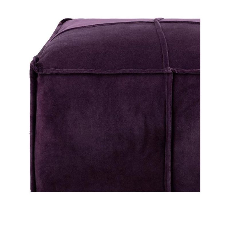 Mark & Day Hafnerbach 13"H x 24"W x 24"D Solid and Border Pouf, 2 of 5