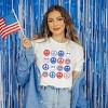 Simply Sage Market Women's Stacked 4th Of July Smiley Faces Short Sleeve Graphic Tee - 2 of 4