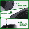Hexagonal Planters Set of 2, Self Watering Pots for Indoor Plants with Water Level Monitor, Drainage Hole, Bottom Wheels, Outdoor Planter Pots - 3 of 4