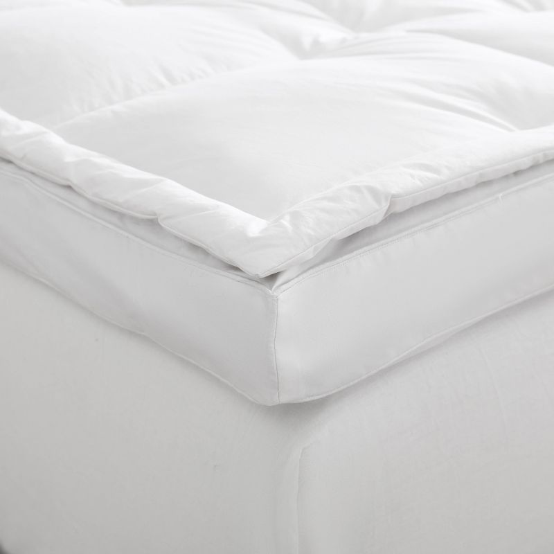 HeiQ Cooling 3" Thick White Downtop Featherbed - Serta, 3 of 6