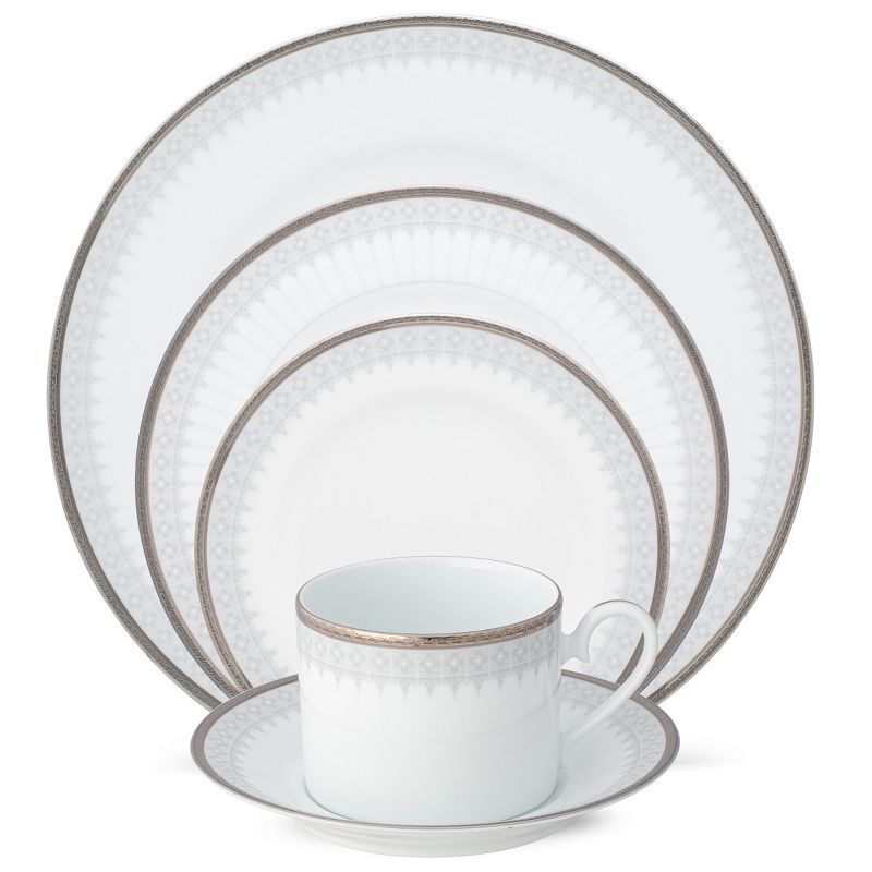 Noritake Silver Colonnade 5-Piece Place Setting, 1 of 9