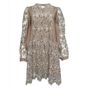 Women's Wo's Woven Dress with Lace Contrast - GEEGEE - 1 of 3
