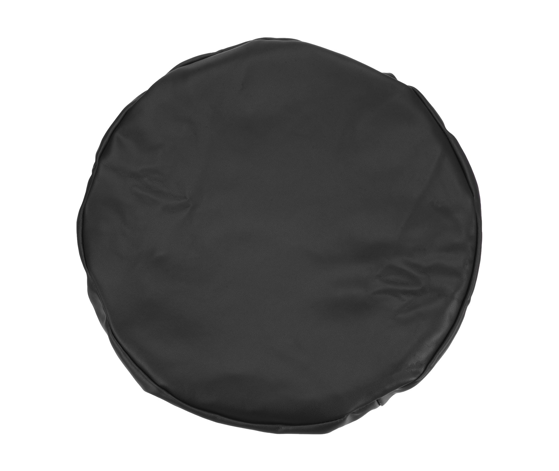 Unique Bargains Round PU Leather Bar Stool Cover for Dia 12"-14" Chair Black
