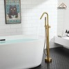CASAINC Single-Handle High Arch Floor Mounted Freestanding Tub Faucet with Hand shower - 4 of 4