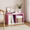 HOMLUX 2-Cube Bookcase Floor Open Wooden Storage Bookshelf Toy Organizer, Multiple Colors - 3 of 4