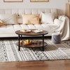 Small Coffee Table for Apartment, 30.5 Inch Round Coffee Table with Open Storage Shelf - 4 of 4