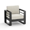 Aluminum Outdoor Club Chair with Metal Frame and Fabric Cushion,Patio Lounge Chair for Balcony,Weather Resistant Club Chair-Cuddlewood - 2 of 4