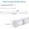 2 Pack Spring Tension Curtain Rods White Adjustable 53 - 98 Inches 0.86 Inch Diameter Suitable for Bathroom Window Screen - 2 of 4