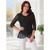 Seta T Women's V Neck 3/4 Sleeve Asymmetrical Hem Lightweight Casual Top - 2 of 4