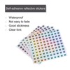 Unique Bargains Laser Capital Alphabet Round Self-Adhesive Reflective Letter Stickers 10 Pcs - 3 of 4
