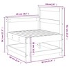 vidaXL Garden Corner Sofa White Solid pine wood and plywood Compact - 4 of 4