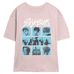 Juniors KPop Demon Hunters Saja Boys Group Panels T Shirt - 1 of 4