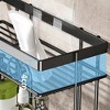 Over Toilet Storage Shelf, 1-Tier/2-Tier/3-Tier Bathroom Storage Organizer with No Drill Adhesive Hook, Metal Punch-Free Toilet Tank Organizer Rack - 3 of 4