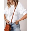 Clearlove Short Sleeve Sweater for Women Summer Business Casual Dressy Outfits Work Tops Lightweight Spring Blouses 2025 - 2 of 4