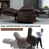 ChicFurnit Living Room Chair Arm Accent Chair Genuine Leather/Faux Leather 350LBS Dual Motor Lift Recliner Massage Heat Elderly Chair for Living Room - 4 of 4