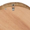 Teak Wood Live Edge Wall Mirror Set of 4 Brown - Olivia & May: Rustic Round Decorative Entryway Wooden Mirror Set - 3 of 4