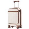 Whisen 3-Piece ABS Luggage Set Including Front Opening 20” & 24” Suitcases with USB, TSA Lock and Duffel Bag - 3 of 4