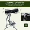 Syemin Patio Swings Outsunny 3-Seat Patio Swing Chair, Outdoor Canopy Swing with Stand, Adjustable Shade, Garden, Black, 77.25"*45.75"*67.75" - 4 of 4