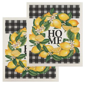 Briarwood Lane Lemon Wreath Swedish Dishcloth (2-pack) - 1 of 4