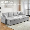 RUMSEM Upholstered Pull-Out Sectional Sofa with Storage Chaise - 2 of 4