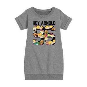 - Hey Arnold! - Arnold 1996 Graphic Short Sleeve Fleece Dress - 1 of 4