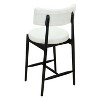 Gulches Set of 2 Mid Century Modern Counter Stools,Black and Beige - 3 of 4