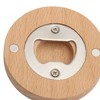 Unique Bargains Bottle Opener Magnetic Beech Wood Light Brown 2.56"x0.47" 1 Pcs - 4 of 4