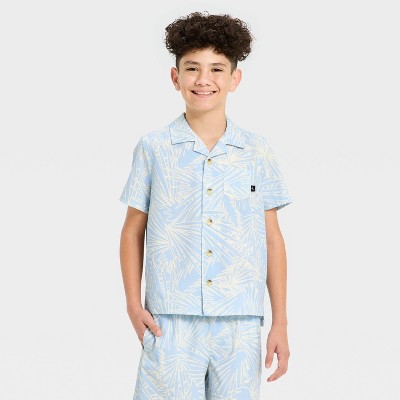 Art Class Boys' Palm Printed Swimwear Sets - art class™ Light Blue M — фото 3